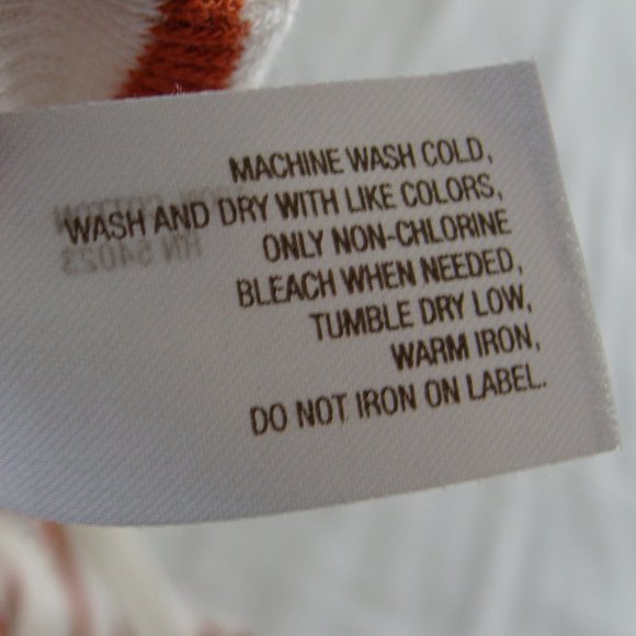 OLD NAVY Red & cream STRIPED Long Sleeve CREW Neck Knit Top Sz SMALL (Men's) - Picture 5 of 6